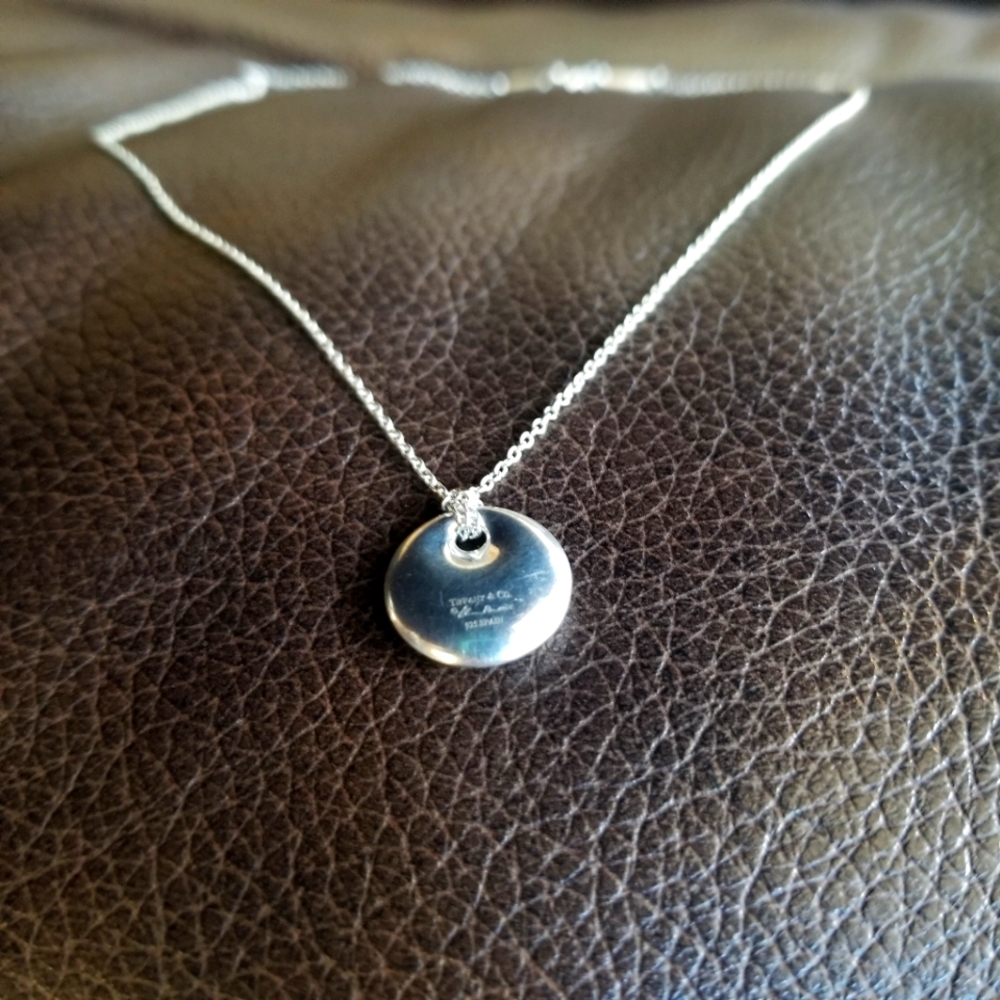 Tiffany & Co. Elsa Peretti Sterling Silver Disc Necklace 16"
